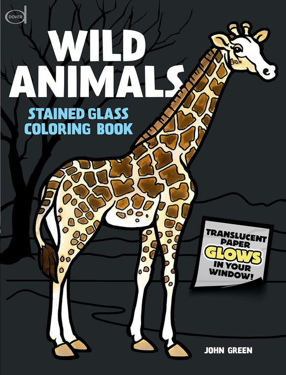 Stained Glass Color Book Wild Animals