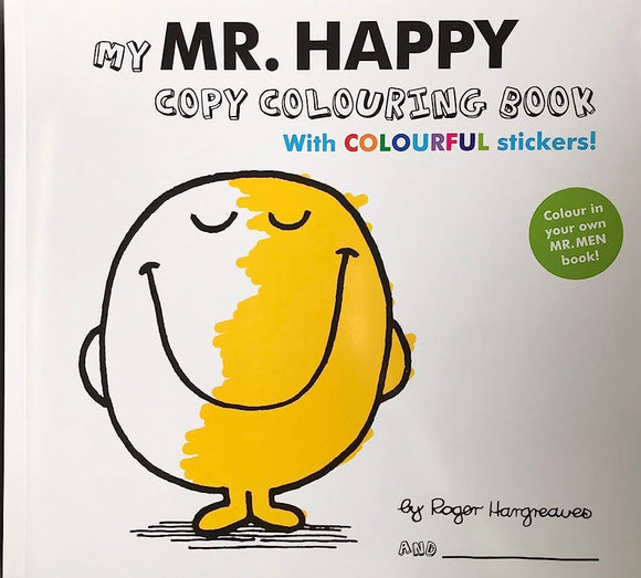 Mr. Men - My Mr. Happy Colouring Book With Colourful Stickers