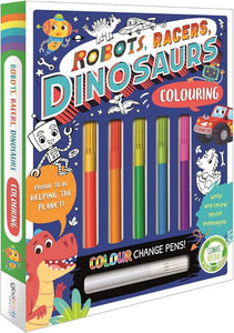 Robots, Racers, Dinosaurs Colouring