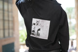 Old & new campus black hoodie