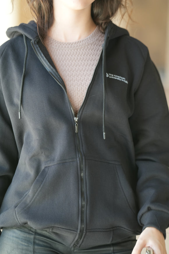 Old & new campus black hoodie