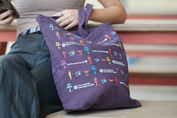Purple Egyptology tote bag