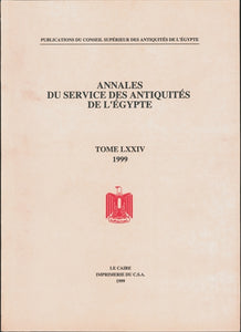 Annales du Service des Antiquit√©s de l'Egypte: Vol. 74