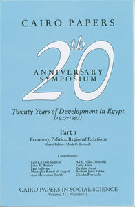 Twenty Years of Development in Egypt: I: Cairo Papers in Social Science Vol. 21, No. 3